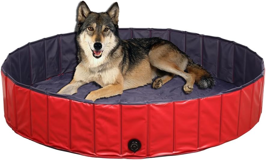 Dog Pool, 3 Size S, M, X-L Outdoor Dog Cat Swimming Pool Playing Pond Foldable Water Pool Shower Bathing Bathtub