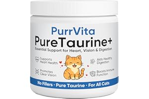 DXHBALK PurrVita Taurine Supplements for Cats, Pure Taurine Powder for Cats, Supports Feline Heart, Digestive & Eye, Tasteless Water-Soluble, 200g (1)