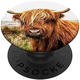 Cute Highland Cow Face - Scottish Cow PopSockets Adhesive PopGrip