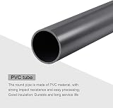 Sourcing Map PVC Rigid Tube 56.5mm ID 63mm OD 0.35m Dark Grey High Impact view 4