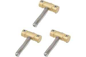 SING F LTD 3pcs Compensated Brass Bridge Saddles Compatible with Fender Telecaster Tele Electric Guitars