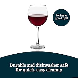 Libbey Vina Red Balloon Wine Glasses, 18.25 Oz