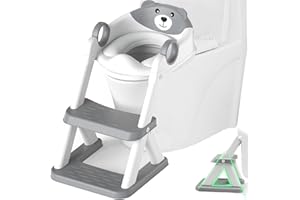 Potty Training Seat with Step Stool Ladder,Befol Potty Training Toilet for Kids Boys Girls,Toddlers-Comfortable Safe Potty Se
