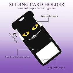 Onevenvi Black Cat Lanyard - Retractable ID Badge