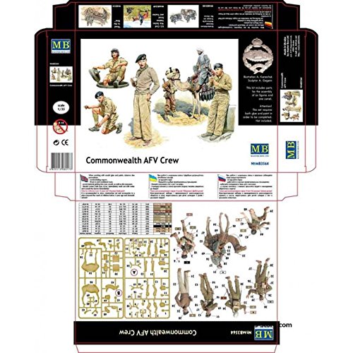 Master Box Models 1/35 British Troops in Northern Africa, WWII - 6 Figures Set with Camel