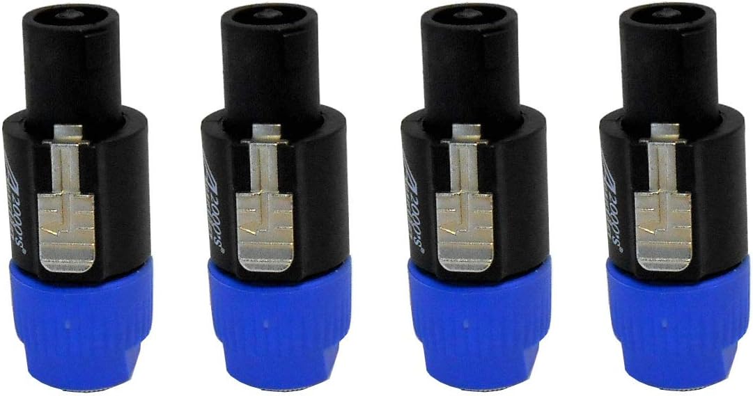 Audio2000'S ACC31A1P2 4-Pack Speakon Male to 1/4" TS Jack Adapters: Musical Instruments