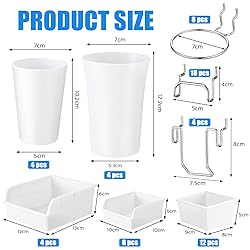 Roowest 60 Pcs Pegboard Cups Pegboard Bins