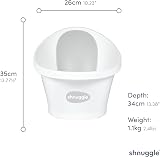 Shnuggle Newborn Baby Bath Taupe Beige with Bum Bump Headrest Plug view 5