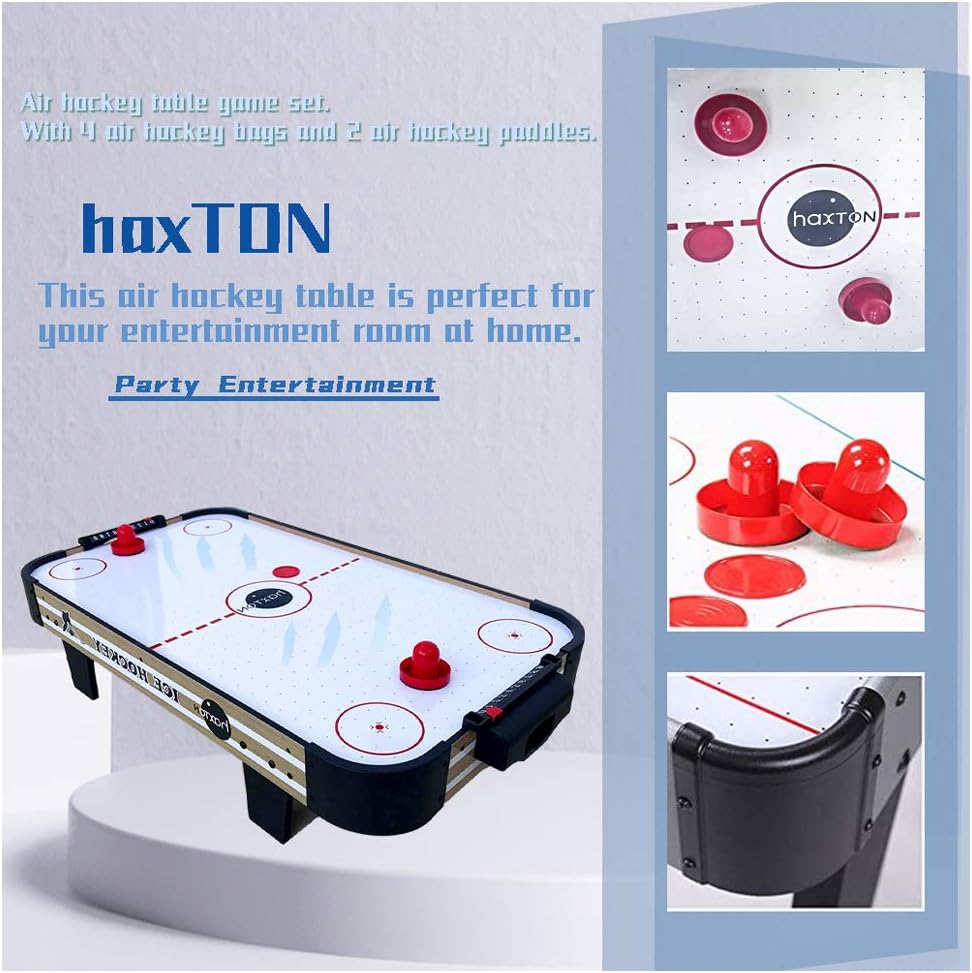 haxTON Air Hockey Table Accessories Sets with 4 Size Pucks and 2 Plastic Lightweight Goalies Replacement Accessories for Air Hockey Game Tables (Mini air Hockey Table) : Sports & Outdoors