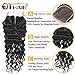 QTHAIR 12A Brazilian Hair Deep Wave 3 Bundles with 4x4 Lace Closure(20