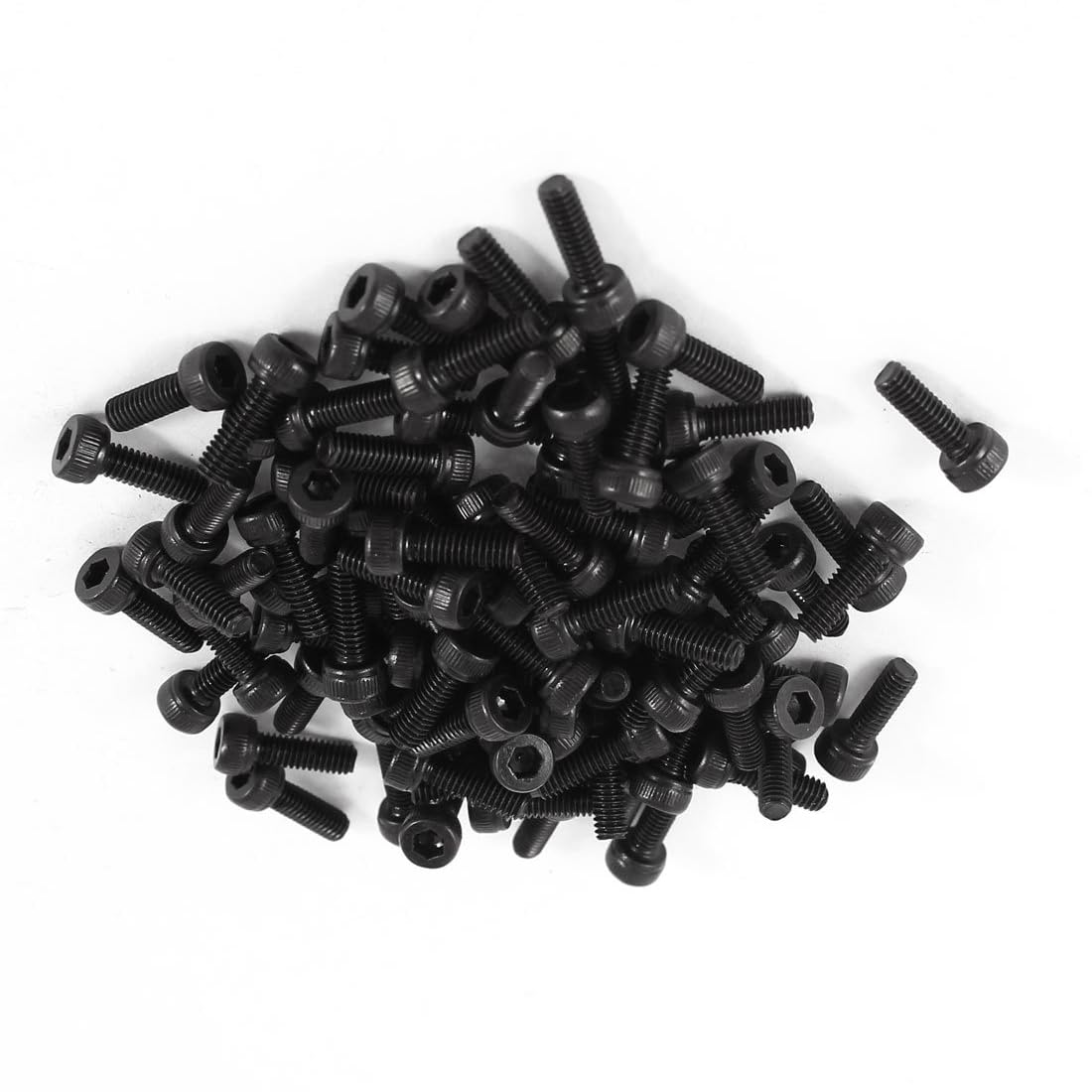 MACHSWON M2.5x8mm Hex Socket Head Cap Screws Bolts Full Thread 12.9 Grade Alloy Steel Black Oxide Finish Allen Socket Drive Machine Screws 100Pcs — image 1
