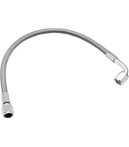 Turbo Oil Feed Line 30" Black PTFE Steel Braided -4An 90 X Str. Made In - Foto 9