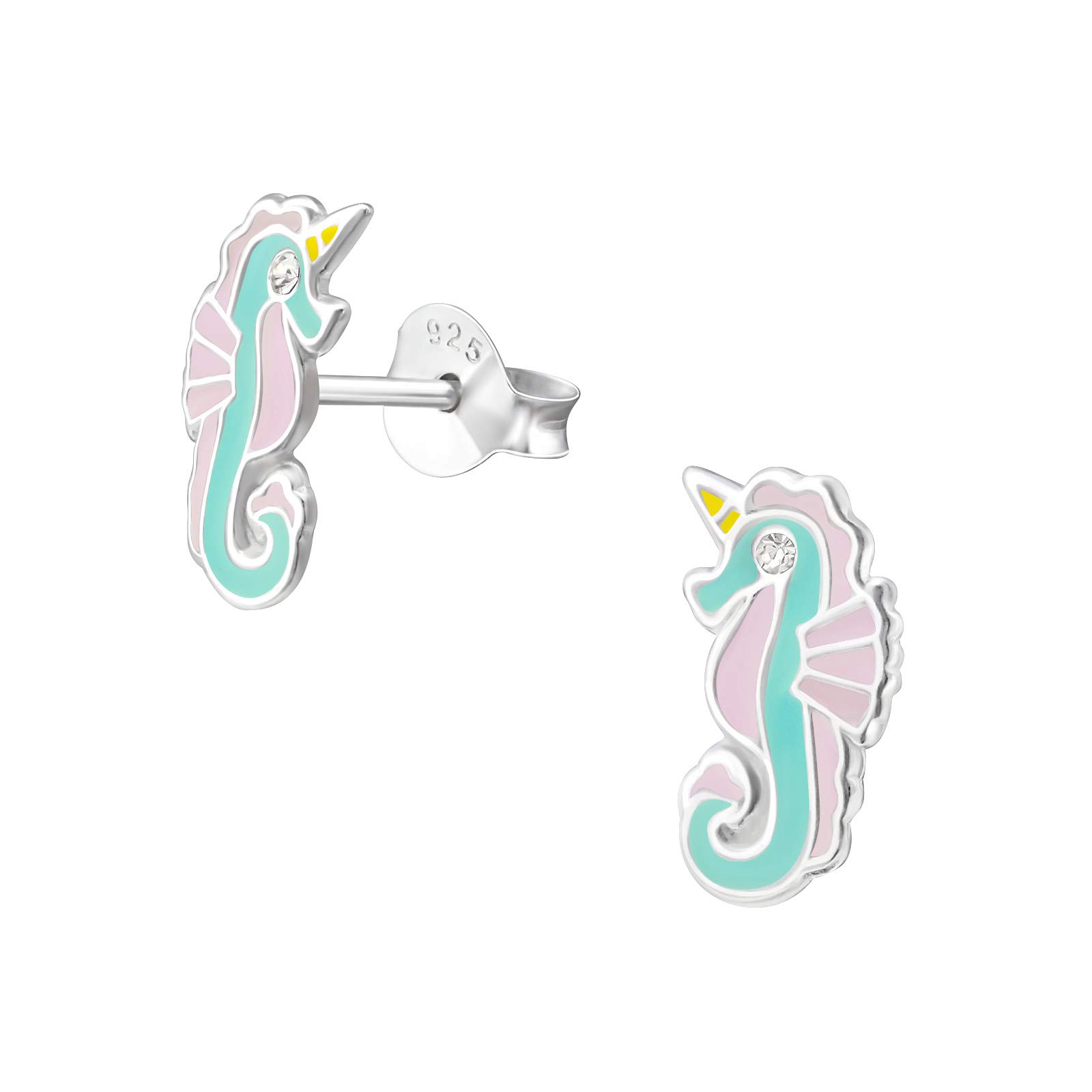 925 Sterling Silver Lightweight Hollow-Back Unicorn Stud Earrings for Women & Girls – Cute Fantasy Jewellery Gift Boxed