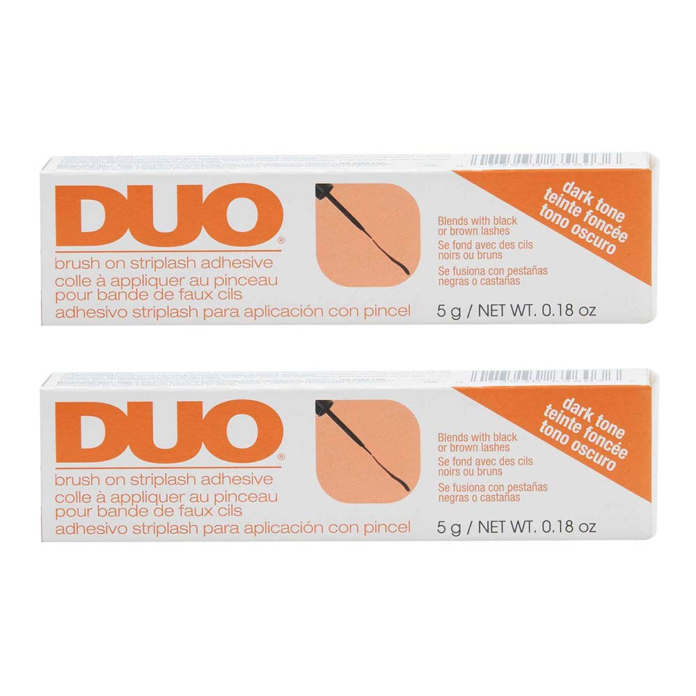 DUO Brush-on Strip Lash Adhesive, Dark, 0.18oz x 2 pack