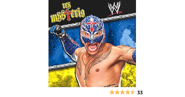 Amazon Com Amscan Grand Slammin Wwe Rey Mysterio Birthday Party Lunch Napkins 6 5 X 6 5 Multi Toys Games