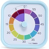 Time Timer MOD - Home Edition - Rainbow Wheel - Individual Sized 60 Minute Visual Countdown Timer with 5 Minute Color Segments for Kids, Toddlers, Students, with Silent Operation (Multicolor)