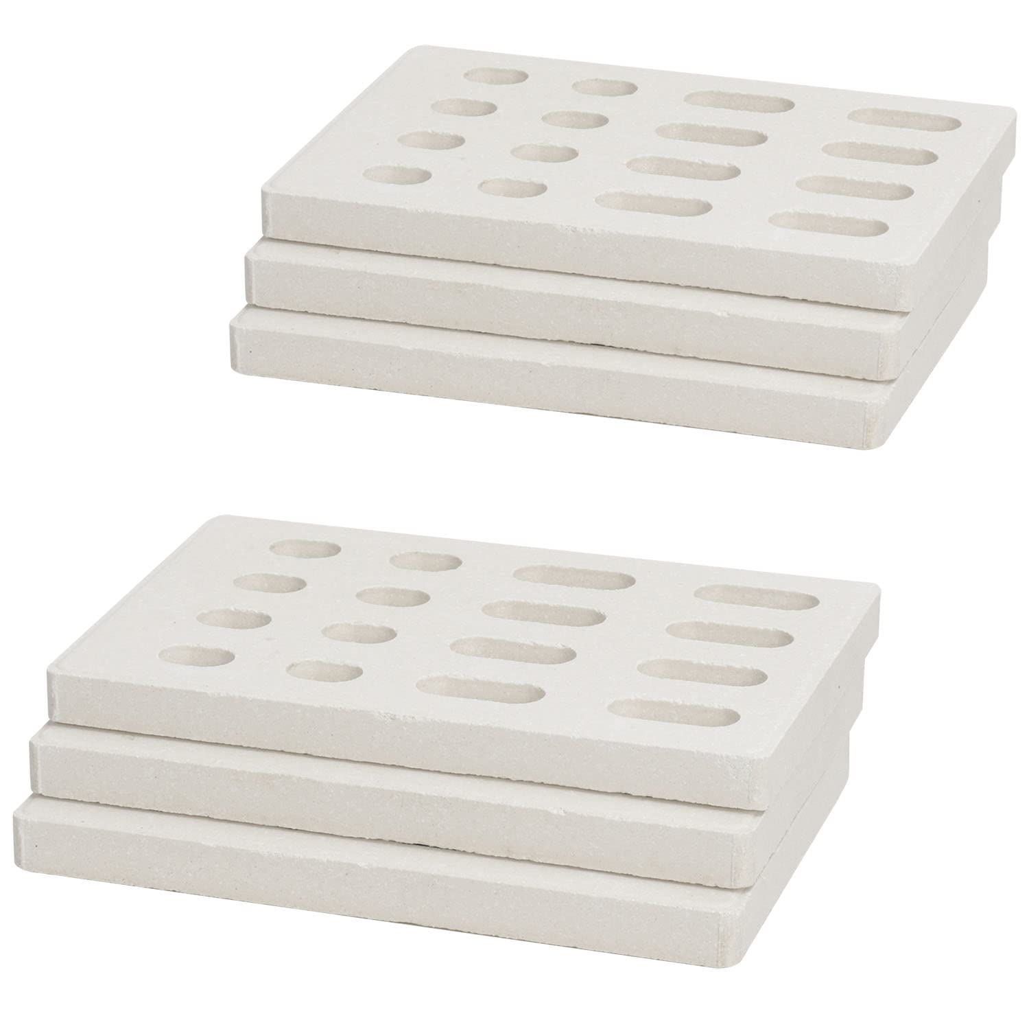 12-Pack Ceramic Briquettes Replacement For Barbeques Galore Grand Turbo & Grand Hall Gas Grills - CG77 Flame Tamers