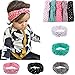BiBang Baby Girls Toddler Bow Headbands Turban Knot Rabbit Hairband Headwrap Headwear (Pack of 5) (type two)