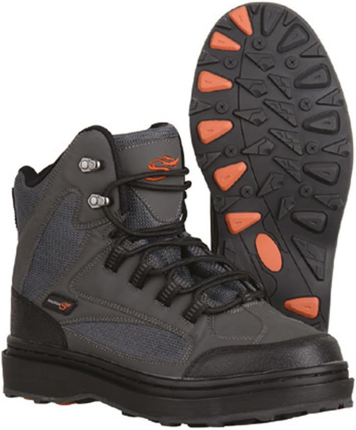 Scierra Tracer Light Strong Rubber Toe Fly Fishing Cleated Sole Wading Boots - Size- 6/7