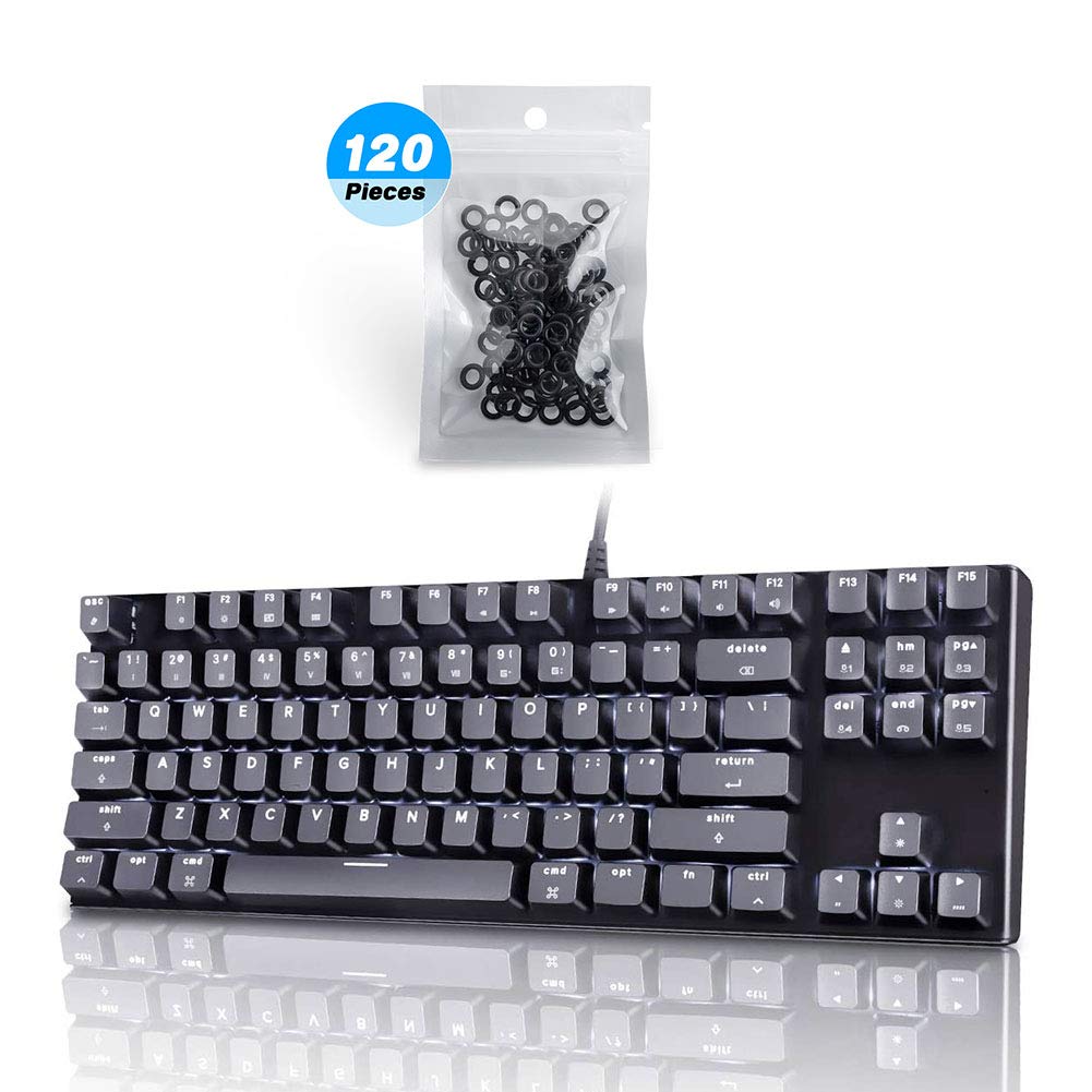 VELOCIFIRE M87 Mac Layout Mechanical Keyboard with 120pcs/pack Rubber O-Ring Keyboard Switch Dampers