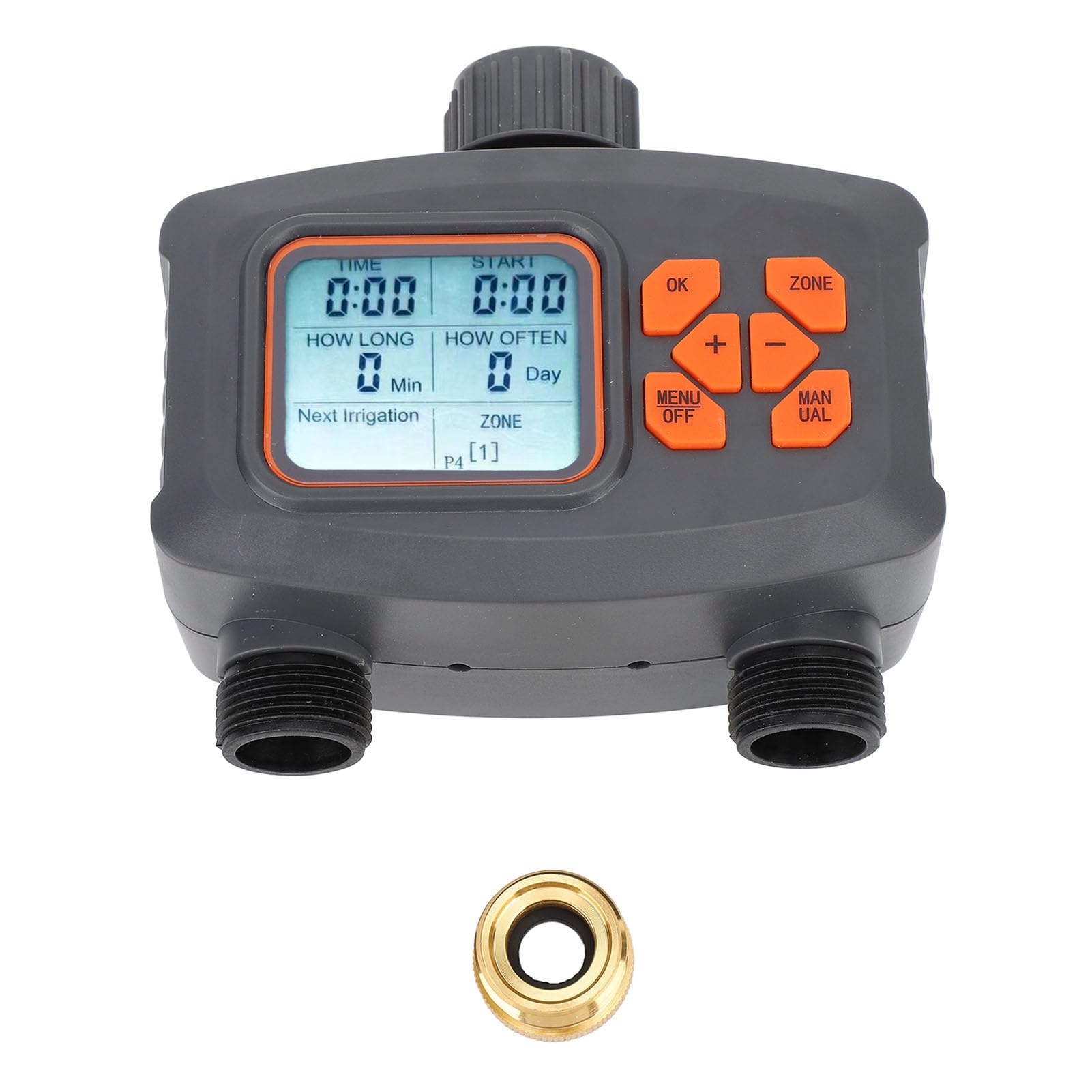 2 Zone Sprinkler Timer, Manual Watering Irrigation Timer G3/4 Female Thread Water Hose Timer Automatic Irrigation Controller