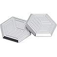 OBEST Fidget Slider Hexagon Sliding in Multiple Directions Fidget Toy Magnet for Adults Fidget Slider Adult Toy Stress Relief ADHD Office Fidget Toy Silver Metal
