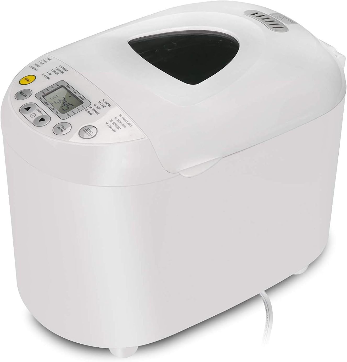 Oteymart Automatic Bread Machine Maker Programmable Bread Machine With Gluten Free Sitting 2LB Capacity 550W Stainless Steel LED Control Panel 19 Programs