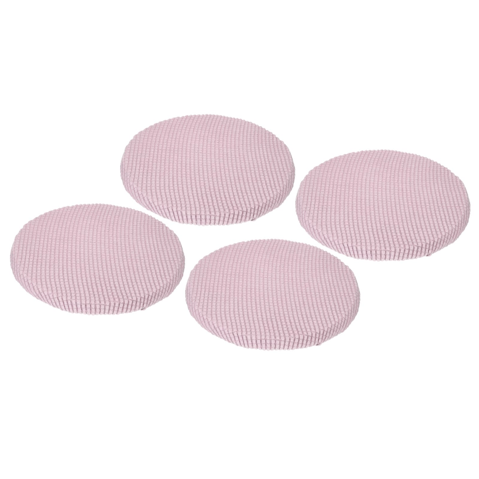 Uxcell Round Bar Stool Covers 4 Pack, Round Chair Covers with Elastic Bands Dia.11-14", Round Seat Cushions for Chairs Stool Slipcovers - Pink