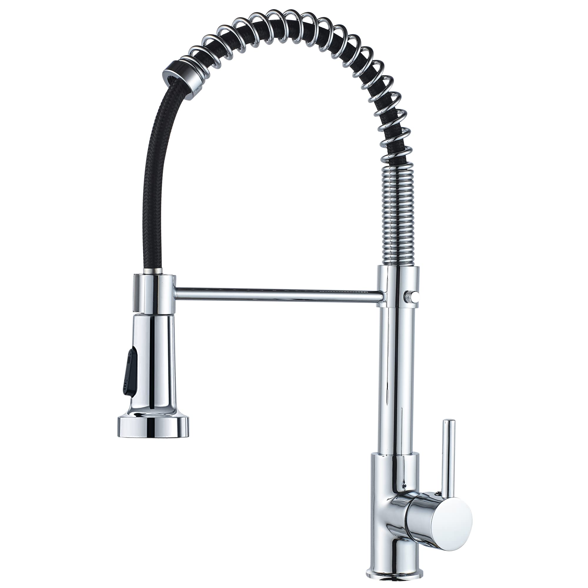 Kitchen Faucet Spring Pull Down Single Handle Brass Deck Mounted Kitchen Sink Faucets (Chrome)