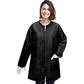 Pumtus Waterproof Pet Grooming Smock, Long Sleeves Dog Grooming Workwear, Anti-Static Baber Uniform with Full Zipper & Pocket