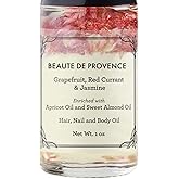 BEAUTE DE PROVENCE - Amaranth Refreshing Lightly Scented Floral Roll-On Perfume Body Oill - Body Oils for Women Perfume - Enriched w/Apricot Oil, Sweet Almond Oil, Fractionated Coconut Oil - 1 OZ