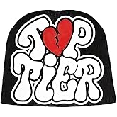 MILLEVIBE Y2K Beanie Top Tier Letter Print-Winter Knitted Hat Cool Grunge Style for Warmth for Men Women