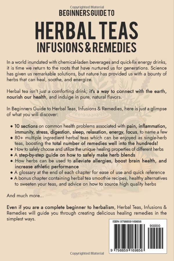 Beginners Guide to Herbal Teas, Infusions & Remedies: Explore 85+ Recipes to Empower You on Your Health Journey Using Easily Accessible Medicinal Plants (Comprehensive Herbalism for All Levels)