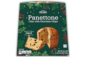 GENERIC Traditional Italian Panettone Cake with Chocolate-Chip, Soft Classic Holiday Sweet Bread, 26.5 oz (Authentic Imported Italian Christmas Dessert) (Chocolate-Chip)