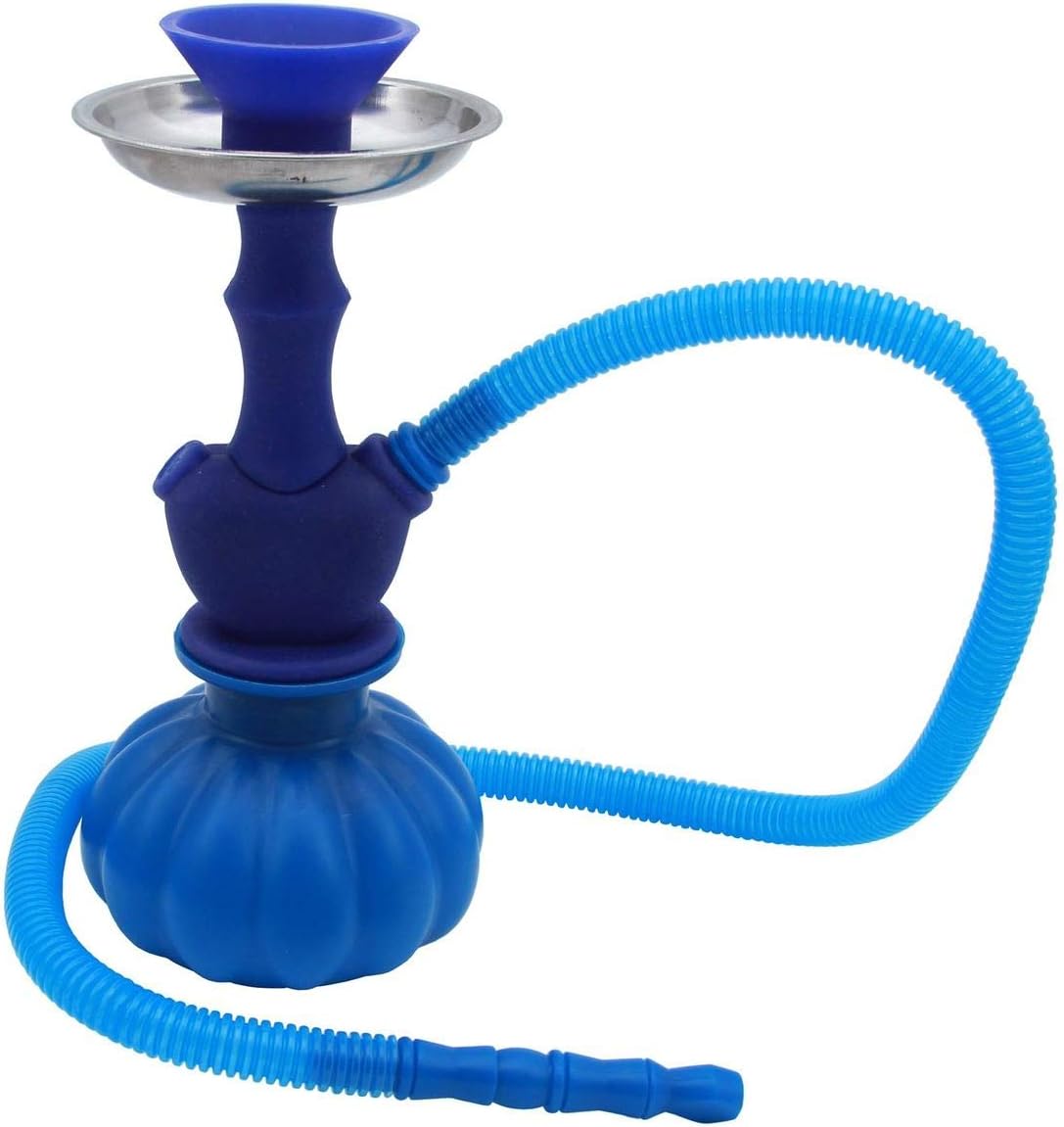 Azul Silicona y Portátil cachimba agua florero rebaja narguila tubería shisha de fumar sin tabaco - sin nicotina