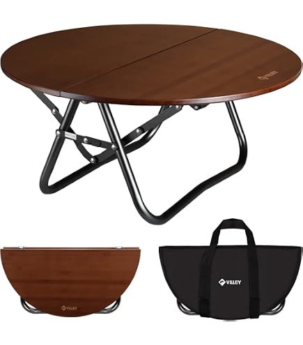 Amazon.com: Captain Stag 65UC-503 Albaro Bamboo Round Low Table