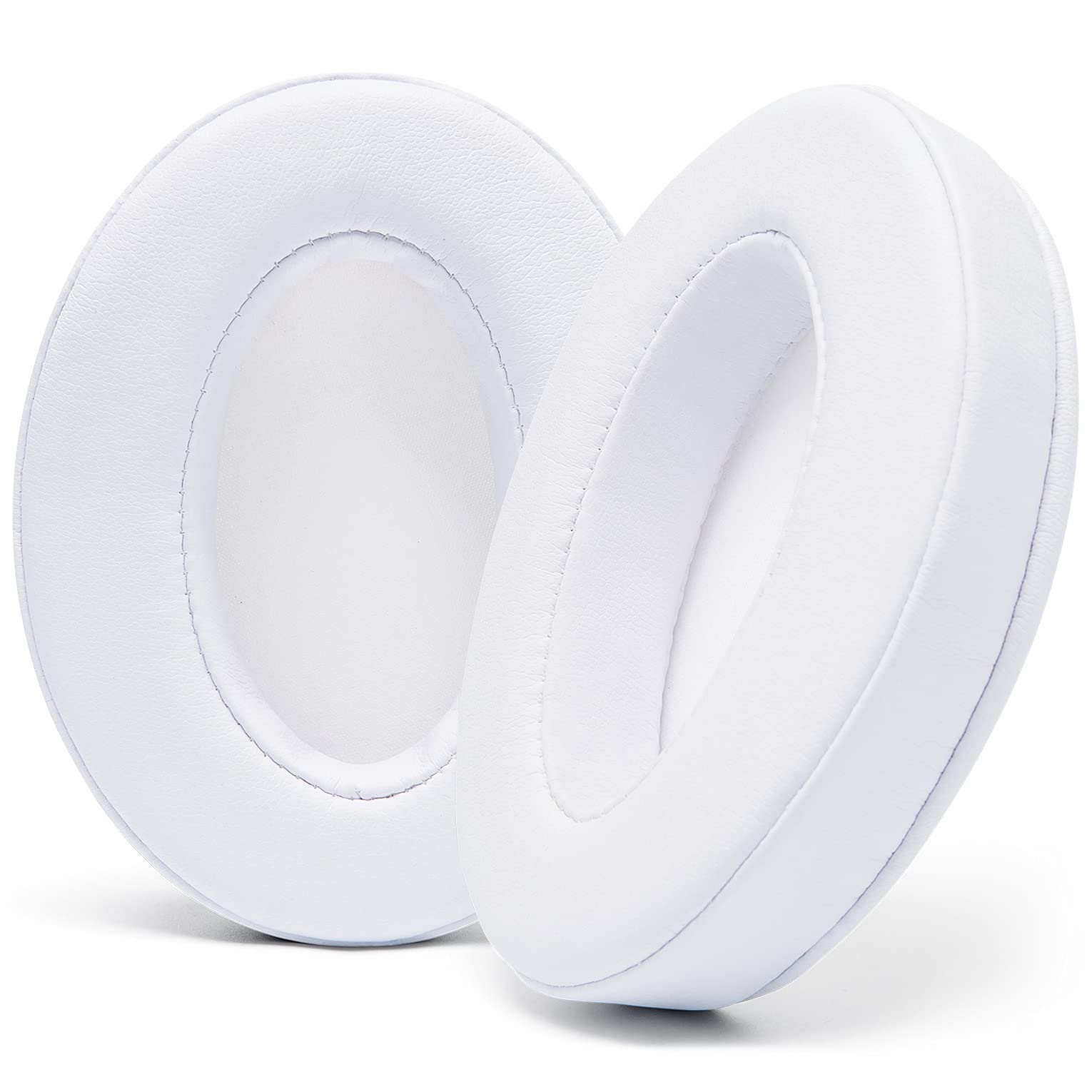 WC PadZ - The Ultimate Upgraded Earpads by Wicked Cushions - Compatible With Audio Technica, HyperX, SteelSeries Arctis & More - Extra Thick - Bigger Opening - Softer Memory Foam | White