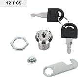 JMIATRY 12x 20mm Security Cam Locks w/ 24 Keys for Mailbox Drawer Cabinet Door view 3