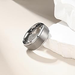 King Will Men's Tungsten Carbide Ring 8mm Polished