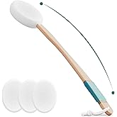 Svarvns Back Lotion Applicator with 4 Replaceable Pads, Lotion Applicator for Back Self Elderly, Women, Sunscreen Applicator