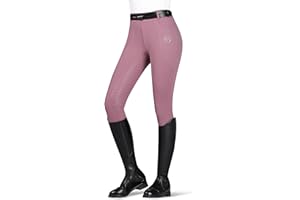 GemRebel Women’s Full Seat Riding Pants, Non-Slip Silicone Equestrian Breeches, High-Waisted Horse Riding Pants with Pockets