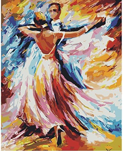 DIY Oil Paint By Numbers Adults Valentine Decoration Gifts for Women FRAMELESS Non-toxic Acrylic Pigments 16*20IN-Love Series-Dancing