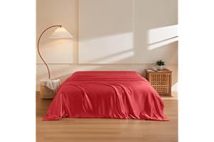 THXSILK Silk Red Duvet Cover 1 Pack, 100% 6A+ Top Grade Mulberry Silk Soft Smooth Cooling Upscale Series Quilt Comforter Cover with Zipper Closure&Corner Ties, No Quilt/Comforter, Queen