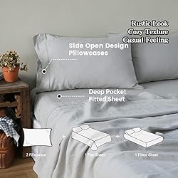 Simple&Opulence 100% Linen Sheet Set with