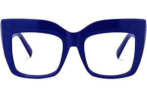 Zeelool Vintage Oversized Thick Cat Eye Glasses for Women with Non-prescription Clear Lens FP0668