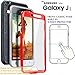 Samsung Galaxy Luna / Galaxy J1 (2016) J120 / Amp 2 / Express 3 case, COVRWARE [Aegis Series] Built-in [Screen Protector] Heavy Duty Full-Body Rugged Holster Armor [Belt Clip][Kickstand], Red