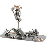 Steelman24 Love on The Floor Sculpture Nuts and Bolts Handmade Ornaments Made in Germany Metal Figurine