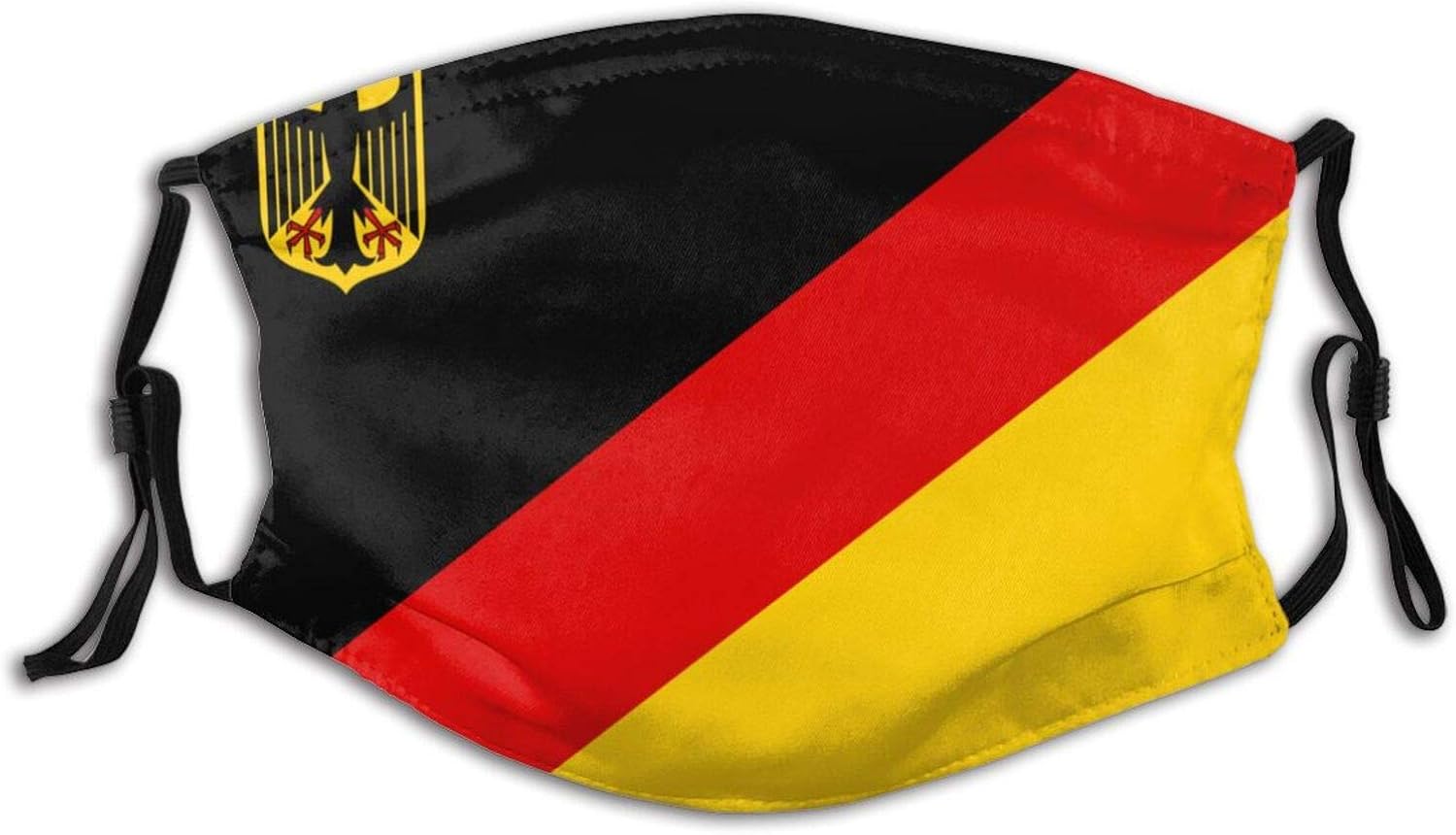 GermanFlag1 Face Mask Balaclava, with 2 Filters, Can Be Washed and