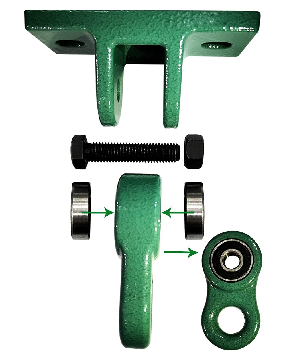 Photo 1 of ABUSA Heavy Duty Green Swing Hangers Screws Bolts Included Over 5000 lb Capacity Playground Porch Yoga Seat Trapeze Wooden Sets Indoor Outdoor 2 Pack