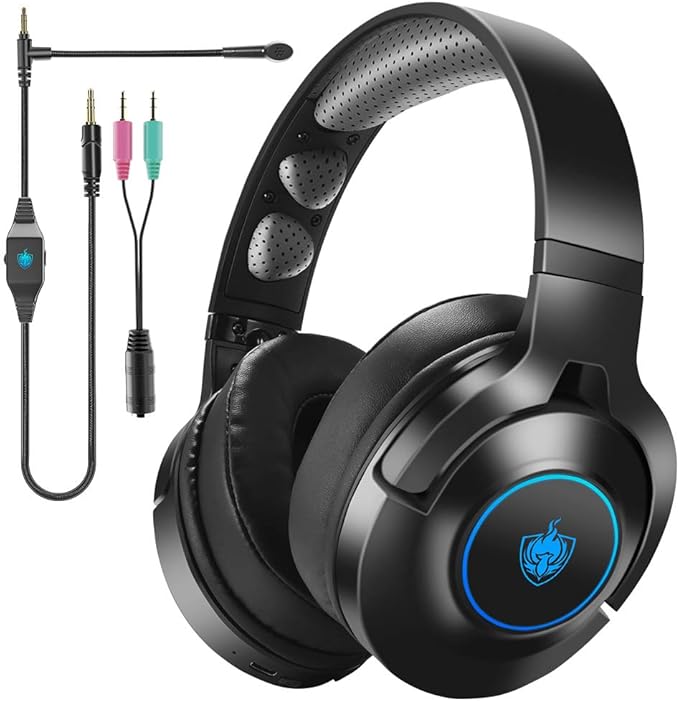Phoinikas Wireless Gaming Headset with Microphone for XBOX ONE/PS4, 40